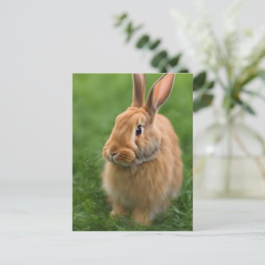Schönes Rabbit Postkarte (Stehend Vorderseite)