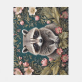 Schönes Racoon Pink Floral Fleecedecke (Vorderseite)