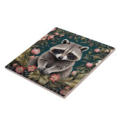 Schönes Racoon Pink Floral Fliese (Seite)