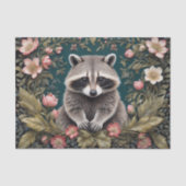 Schönes Racoon Pink Floral Seidenpapier (Vorderseite)