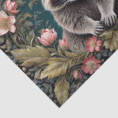 Schönes Racoon Pink Floral Seidenpapier (Ausschnitt)