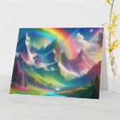 Schönes Rainbow Fantasy Realm Karte (Gelbe Blume)