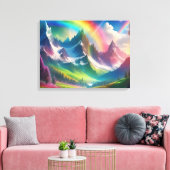 Schönes Rainbow Fantasy Realm Leinwanddruck (Insitu (Wohnzimmer))