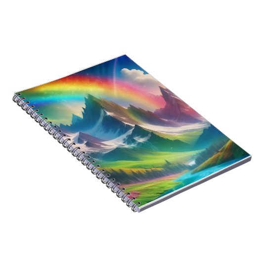 Schönes Rainbow Fantasy Realm Notizblock (Rechte Seite)