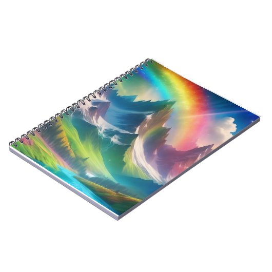 Schönes Rainbow Fantasy Realm Notizblock (Linke Seite)