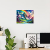 Schönes Rainbow Fantasy Realm Poster (Heimbüro)