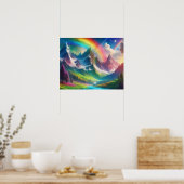 Schönes Rainbow Fantasy Realm Poster (Küche)