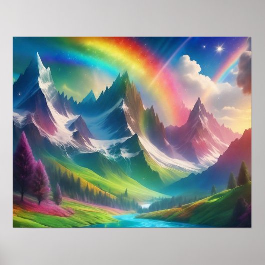 Schönes Rainbow Fantasy Realm Poster (Vorne)