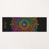Schönes Rainbow Mandala Muster personalisieren Yogamatte (Vorderseite (Horizontal))