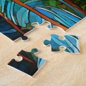 Schönes Rätsel der Tropischen Buntglaskunst Puzzle (Seite)
