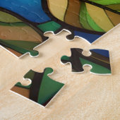 Schönes Rätsel der Tropischen Buntglaskunst Puzzle (Seite)