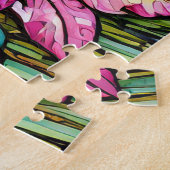 Schönes Rätsel der Tropischen Buntglaskunst Puzzle (Seite)