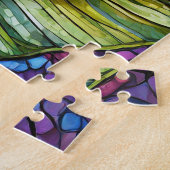 Schönes Rätsel der Tropischen Buntglaskunst Puzzle (Seite)