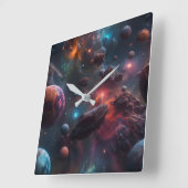 Schönes Raumplakat Quadratische Wanduhr (Winkel)