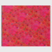 Schönes RED MANDALA Wrapping Paper Geschenkpapier (Flach)