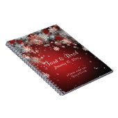 Schönes Red Winter Wedding Gästebuch Notizblock (Rechte Seite)