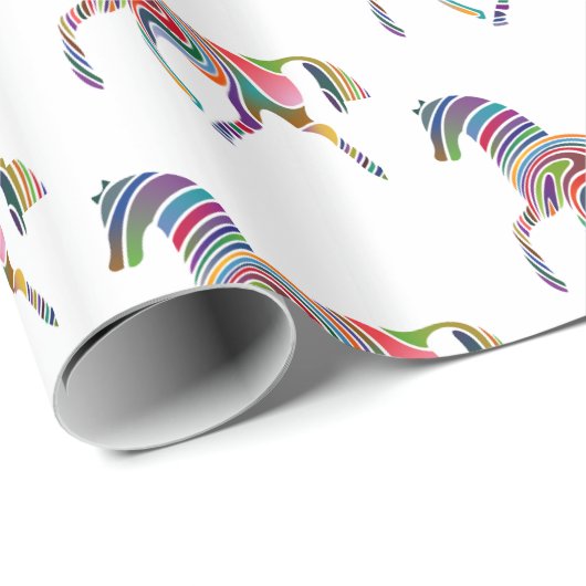 Schönes Regenbogen-Farbhorn Thunder_Cove Geschenkpapier (Rolleneckpunkt)