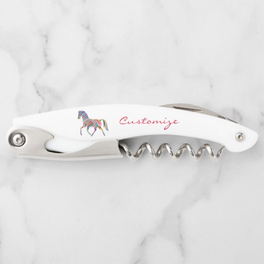 Schönes Regenbogen-Farbhorn Thunder_Cove Kellnermesser (Vorderseite)