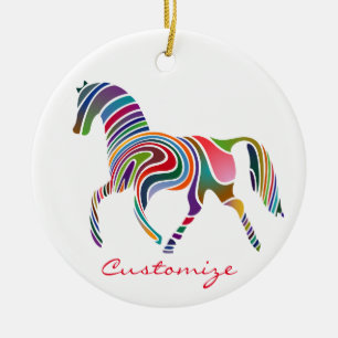 Schönes Regenbogen-Farbhorn Thunder_Cove Keramik Ornament
