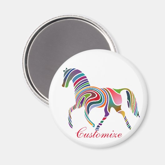 Schönes Regenbogen-Farbhorn Thunder_Cove Magnet (Vorderseite/Rückseite)