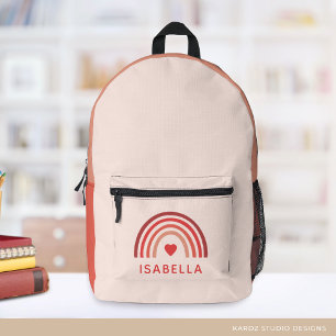 Schönes Regenbogen-personalisiertes Mädchen-Schul- Bedruckter Rucksack