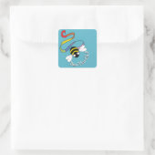 Schönes Regenbogen-Sticker Quadratischer Aufkleber (Tasche)