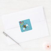 Schönes Regenbogen-Sticker Quadratischer Aufkleber (Umschlag)