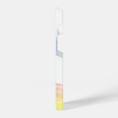 Schönes Regenbogen Wasserfarbe Elegantes Monogramm iPhone Hülle (Linke Seite)