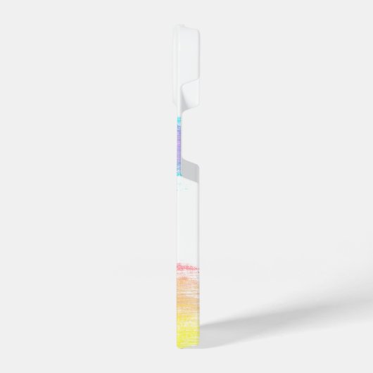 Schönes Regenbogen Wasserfarbe Elegantes Monogramm iPhone Hülle (Linke Seite)