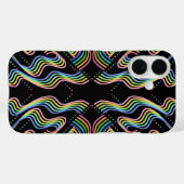 Schönes Regenbogenfarbenes Bandreihen-Muster-Kunst Case-Mate iPhone Hülle (Rückseite (Horizontal))