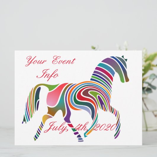 Schönes Regenbogenfarbenpferd Thunder_Cove (Stehend Vorderseite)