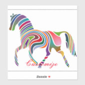 Schönes Regenbogenfarbenpferd Thunder_Cove Aufkleber (Blatt)