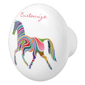 Schönes Regenbogenfarbenpferd Thunder_Cove Keramikknauf (Rechts)