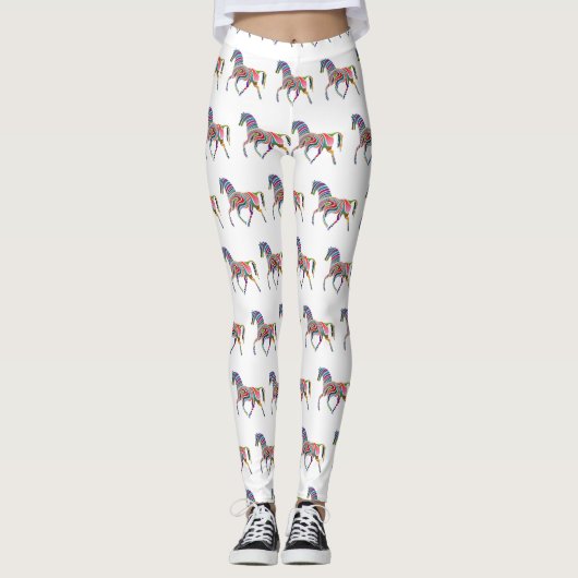 Schönes Regenbogenfarbenpferd Thunder_Cove Leggings (Vorderseite)