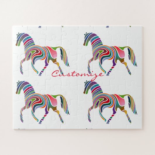 Schönes Regenbogenfarbenpferd Thunder_Cove Puzzle (Horizontal)