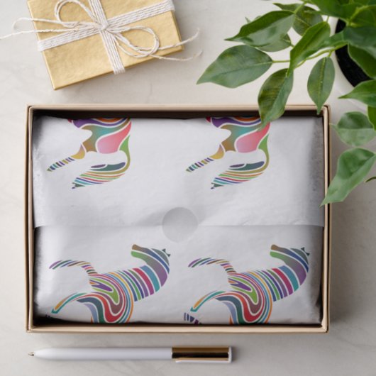 Schönes Regenbogenfarbenpferd Thunder_Cove Seidenpapier (Geschenk)