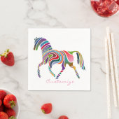 Schönes Regenbogenfarbenpferd Thunder_Cove Serviette (Beispiel)