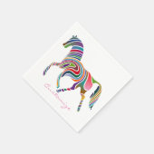 Schönes Regenbogenfarbenpferd Thunder_Cove Serviette (Ecke)