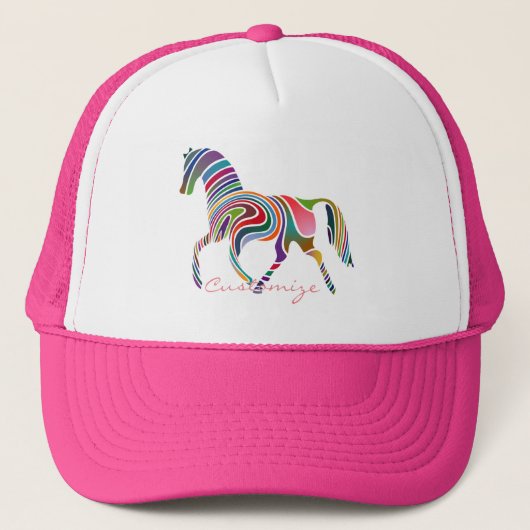Schönes Regenbogenfarbenpferd Thunder_Cove Truckerkappe (Vorderseite)