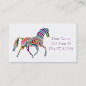 Schönes Regenbogenfarbenpferd Thunder_Cove Visitenkarte (Vorderseite)