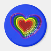 schönes Regenbogenherz Magnet (Vorne)