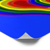 schönes Regenbogenherz Poster (Ecke)