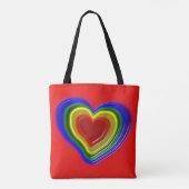 schönes Regenbogenherz Tasche (Rückseite)