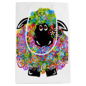 Schönes Regenbogenschaf der Familie Mittlere Geschenktüte (Vorderseite)