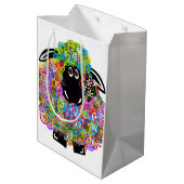 Schönes Regenbogenschaf der Familie Mittlere Geschenktüte (Rückseite Schrägansicht)