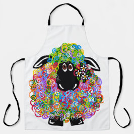 Schönes Regenbogenschaf der Familie Schürze