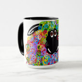 Schönes Regenbogenschaf der Familie Tasse (Vorderseite Links)