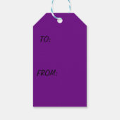 Schönes reichhaltiges Lila Geschenk Geschenkanhänger (Rückseite)