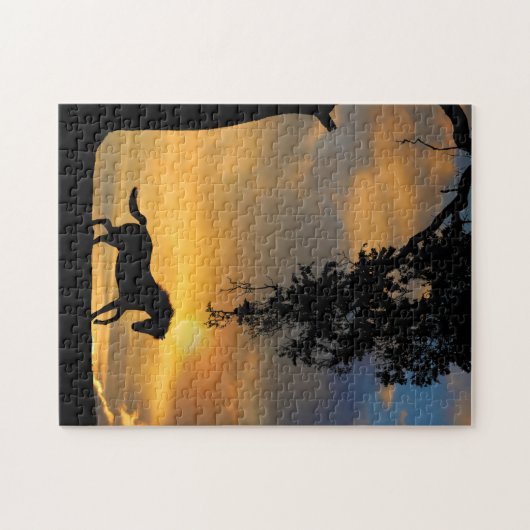 Schönes Reiter und Sun Jigsaw Puzzle (Horizontal)
