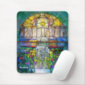 Schönes religiös gefestigtes Glasfoto Mousepad (Mit Mouse)